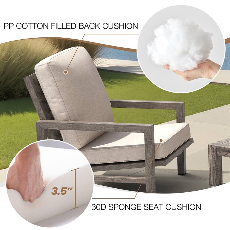 22''D x 21''W x 3.5''T Patio Fabric Outdoor Seat Cushions Set (Seat & Back)