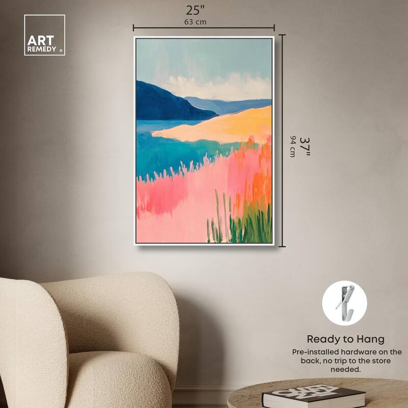 Meadow Meets the Sea Canvas by Art Remedy