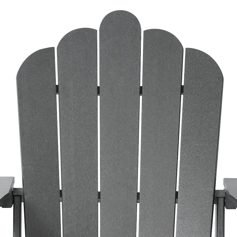 Aderson Outdoor Poly Adirondack Chairs with Cupholders (Set of 8)