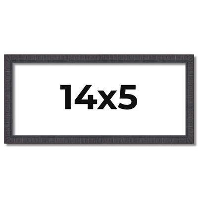 14x5 Frame Brown Solid Wood Picture Frame - Complete Modern Photo
