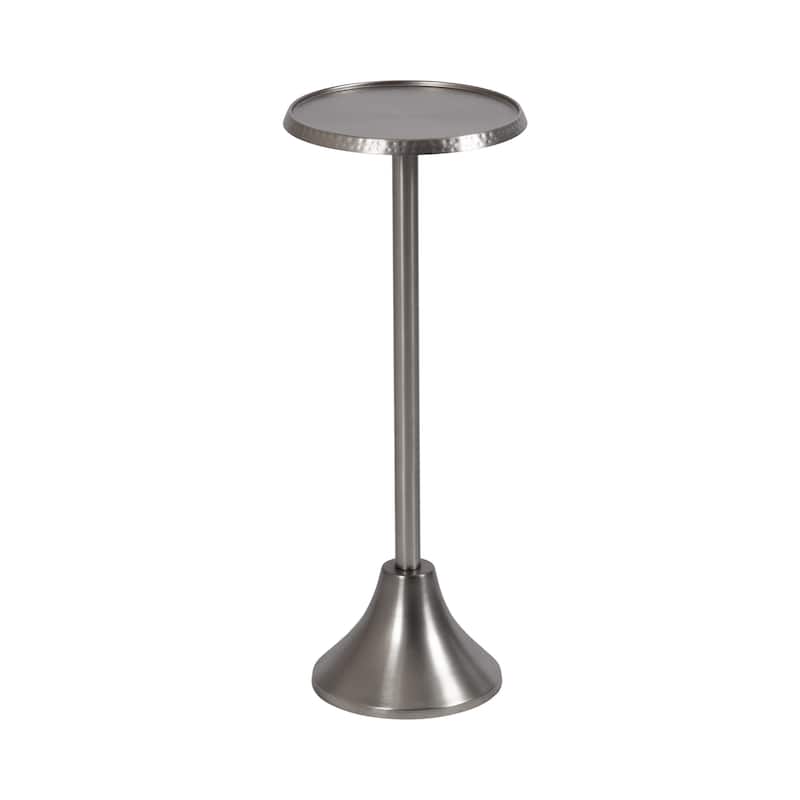 Kate and Laurel Sanzo Metal Side Table - 9x9x23 - Nickel