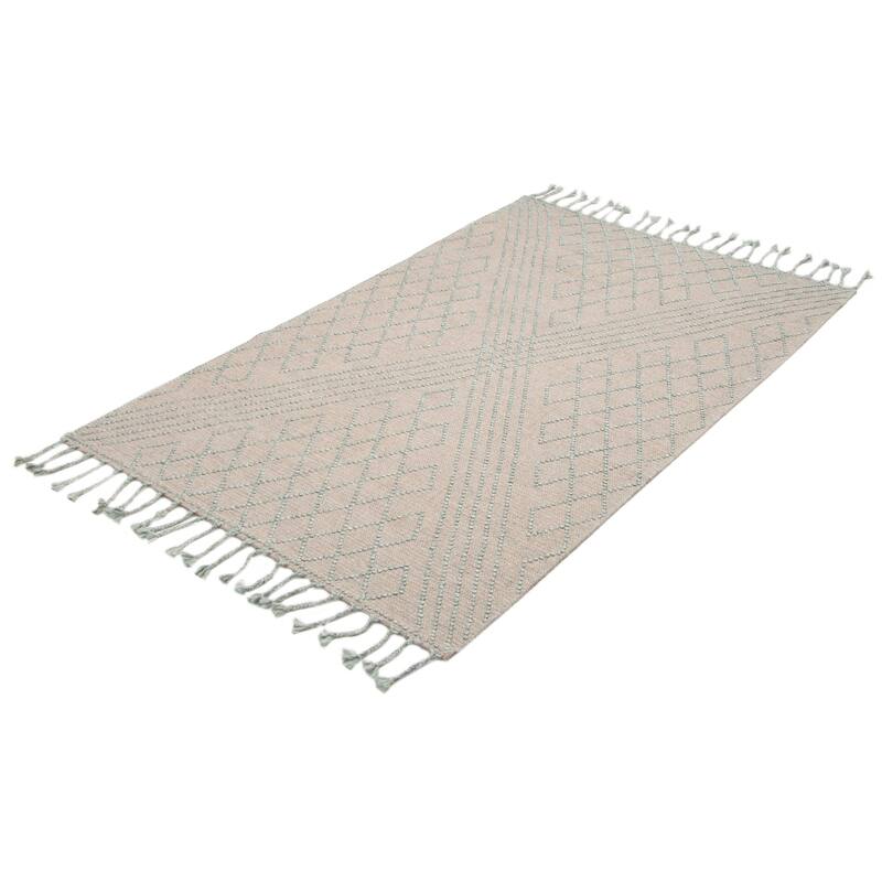 ECARPETGALLERY Braid weave Sienna Grey Wool Rug - 5'0 x 8'2