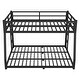 preview thumbnail 5 of 9, Full XL over Queen Size Metal Frame Bunk Bed for Teens & Adults with 2 Side Ladder and Safety Guardrail, Under Bed Storage
