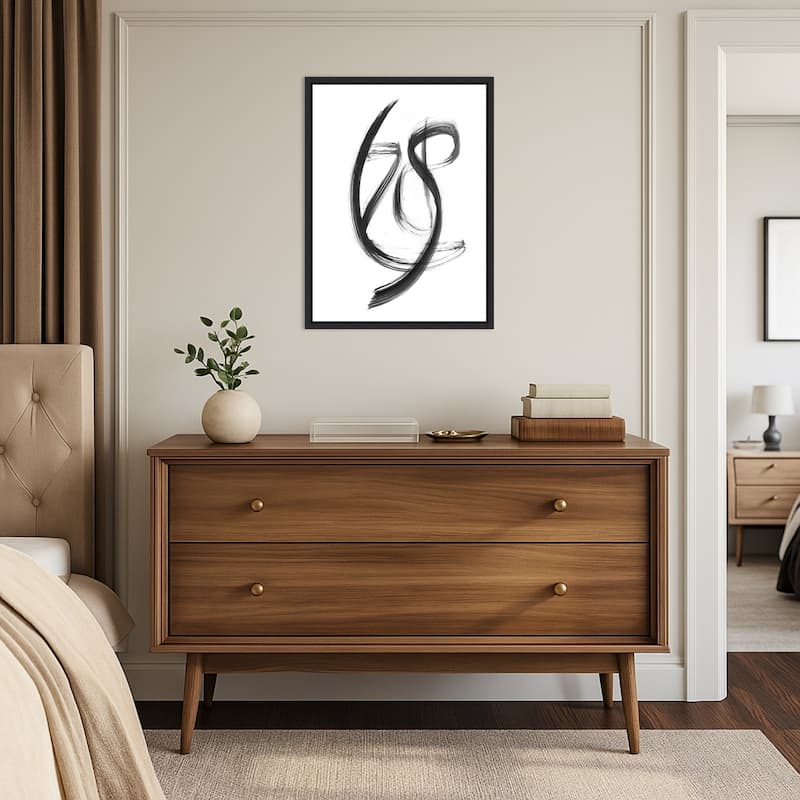 Brush Stroke No. 2 by Danushka Abeygoda (18 x 24 in.), Framed Canvas Wall Art Print