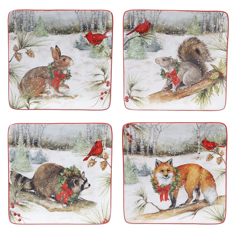 Certified International Winter Forest 16-piece Dinnerware Set, Service for 4
