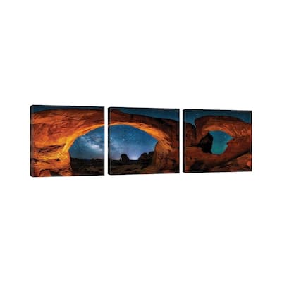iCanvas "Moab's Arches With Stars" by OLena Art 3-Piece Canvas Wall Art Set
