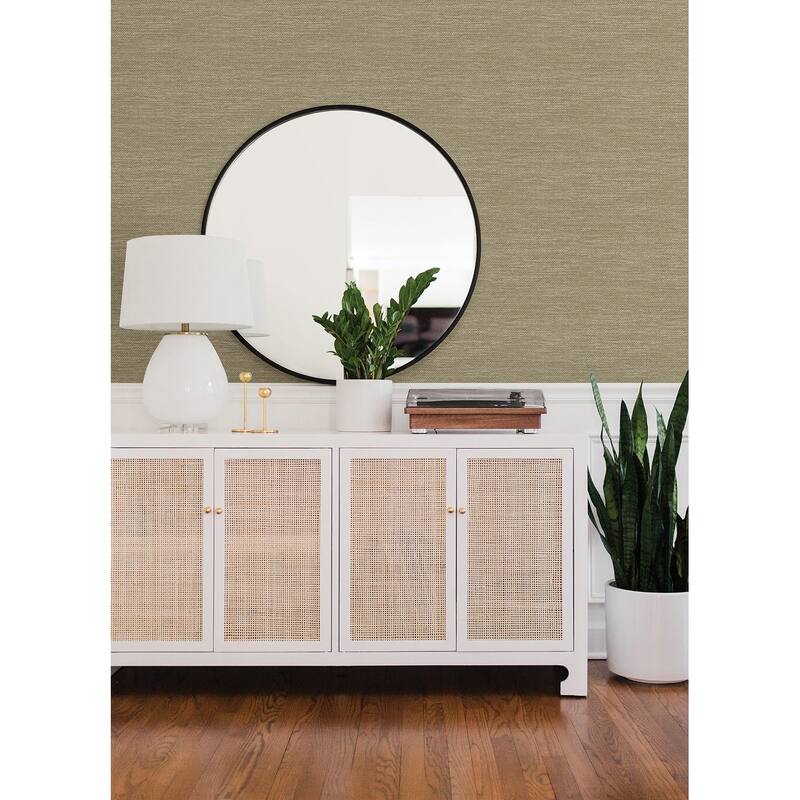 A-Street Prints Malin Wheat Faux Grasscloth Wallpaper