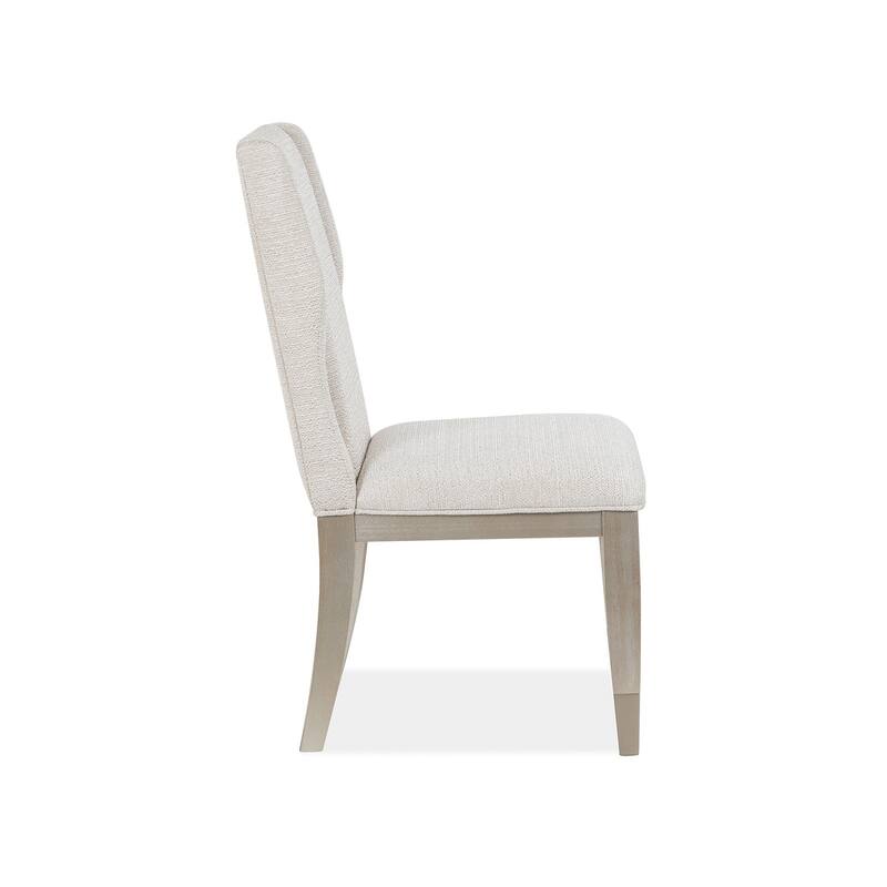Magnussen Home Lenox Acadia White Upholstered Host Chair Two Pack - 21''W x 25.75''D x 39.5''H