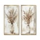 preview thumbnail 11 of 16, Beige White Boho Plant Chic I - Boho Feather Framed Wall Art Set Of 2 - Traditional Wall Art Decor 2 Pieces