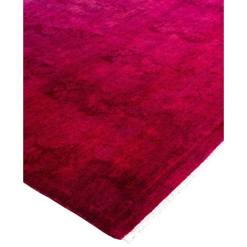 Overdyed One-of-a-Kind Hand-Knotted Area Rug - Pink - 8' 2" x 10' 6"