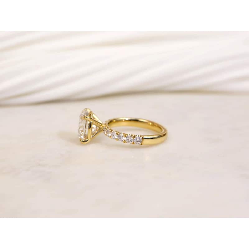 ​Kobelli 6 Carat Lab Grown Diamond Certified 14k Solid Gold Half Eternity Seville Engagement Ring (EF/VS)