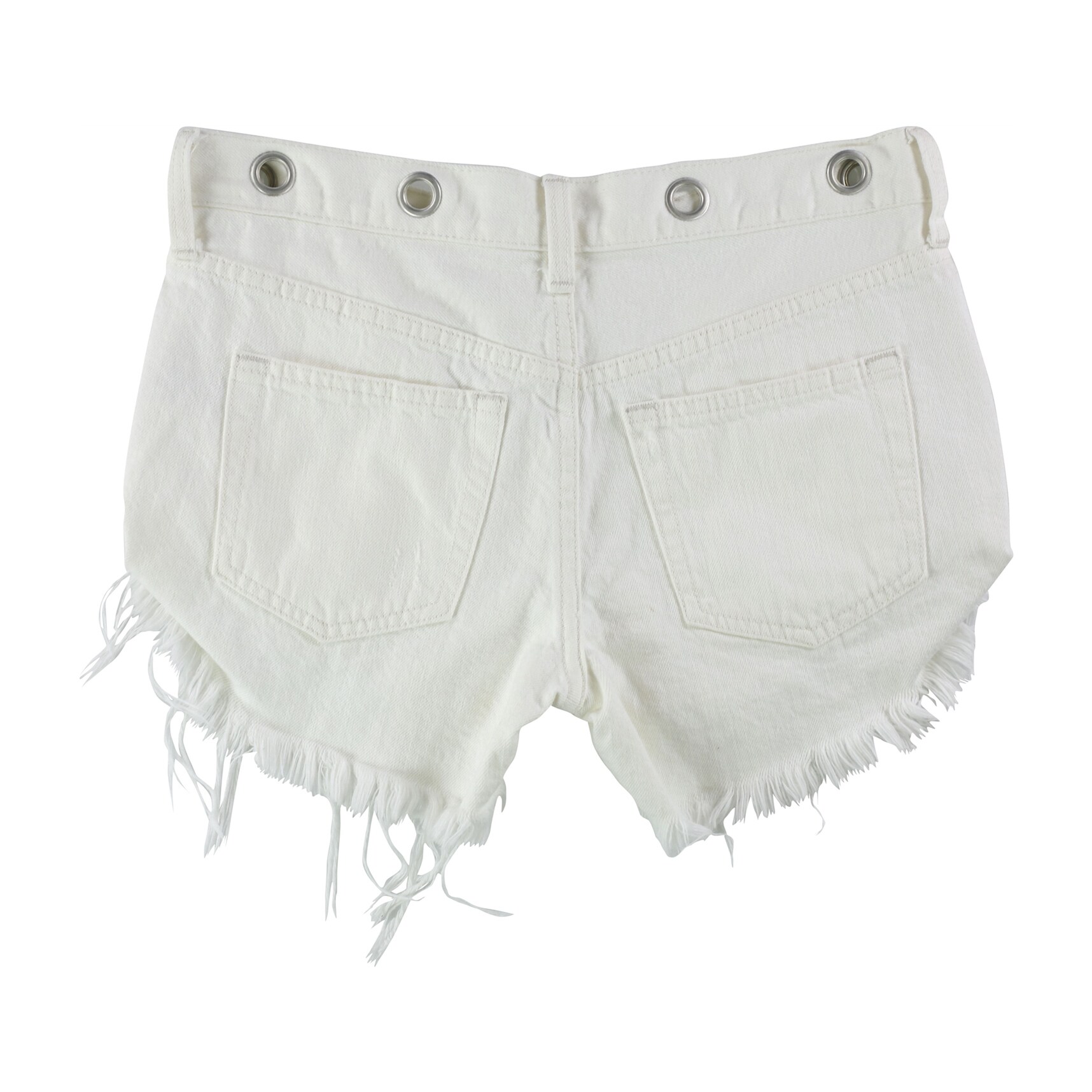 Shop Free People Womens Solid Casual Denim Shorts White 24