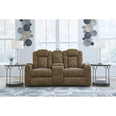 Signature Design by Ashley Wolfridge Brindle Power Reclining Loveseat - 75"W x 42"D x 42"H