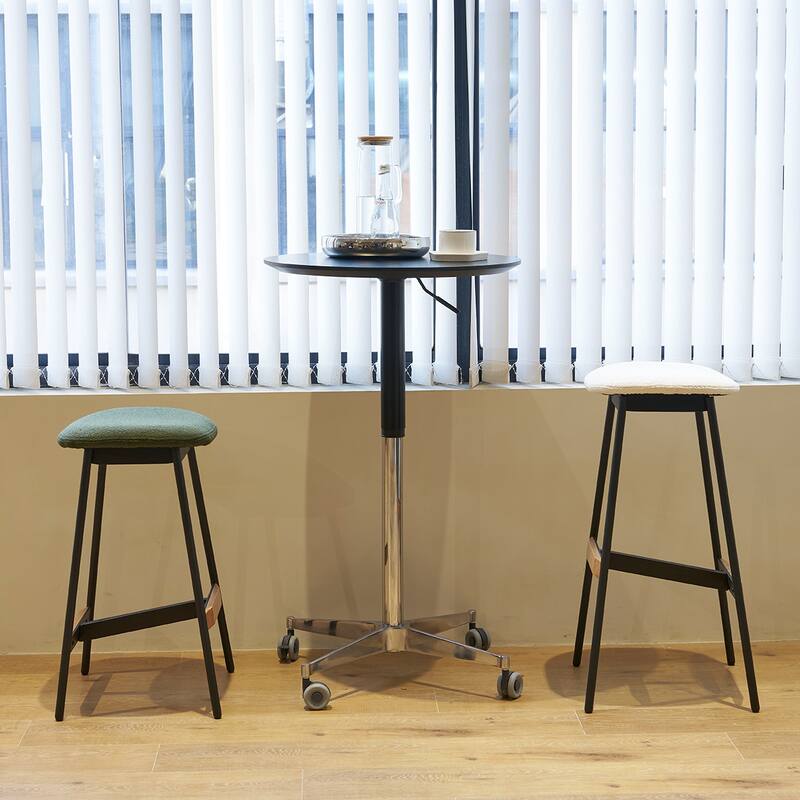 Movable Adjustable Bar Table 360 Swivel Counter Bar Height Aluminum Star Base Movable for Stand Desk Bistro Table