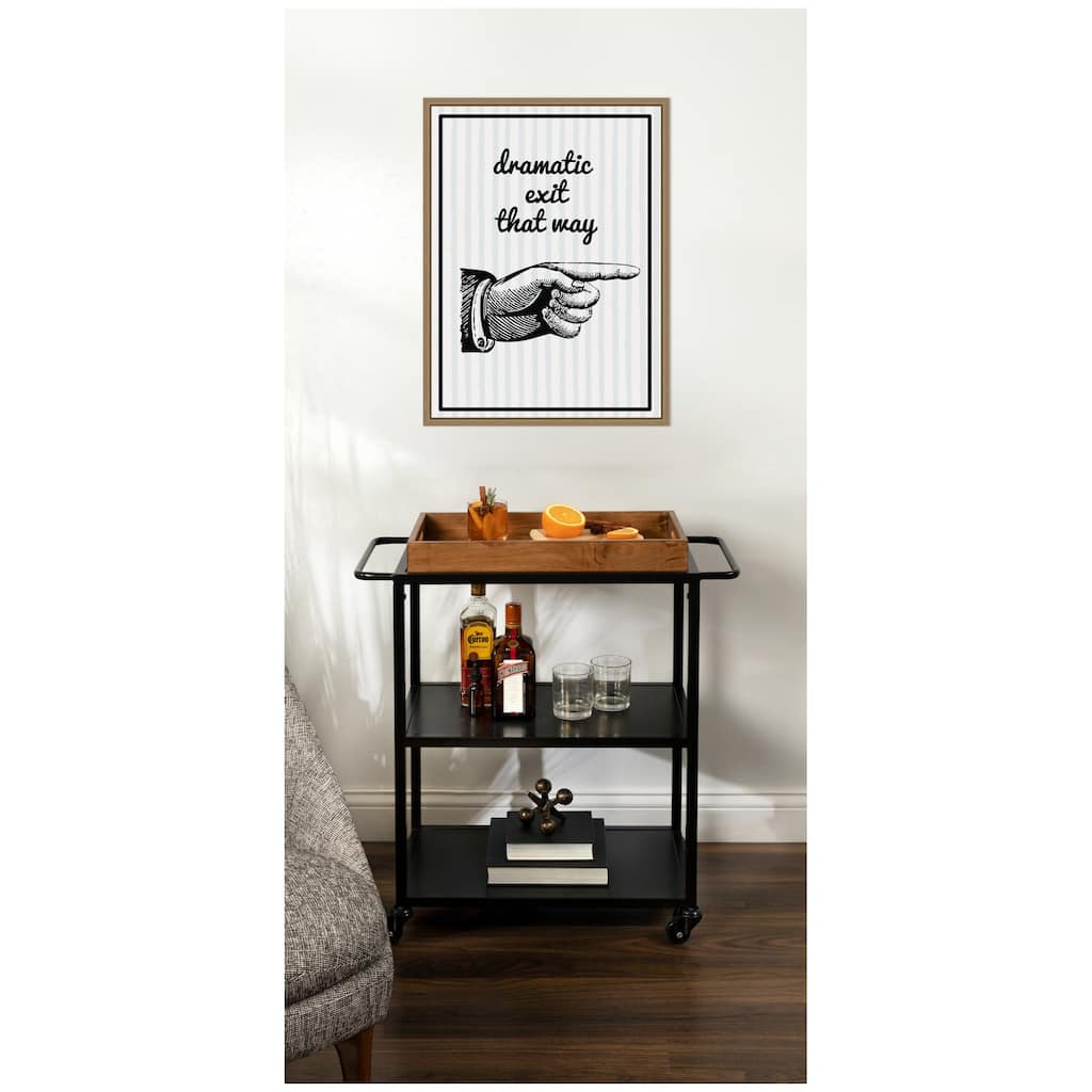 Kate and Laurel Dramatic Exit by Megan Ryan Framed Canvas Wall Art Print