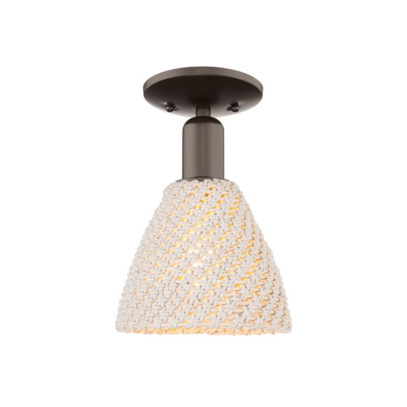 Innovations Lighting Downtown Urban - Natural Ballston Dome - 1 Light 8" Semi-Flush Mount Light