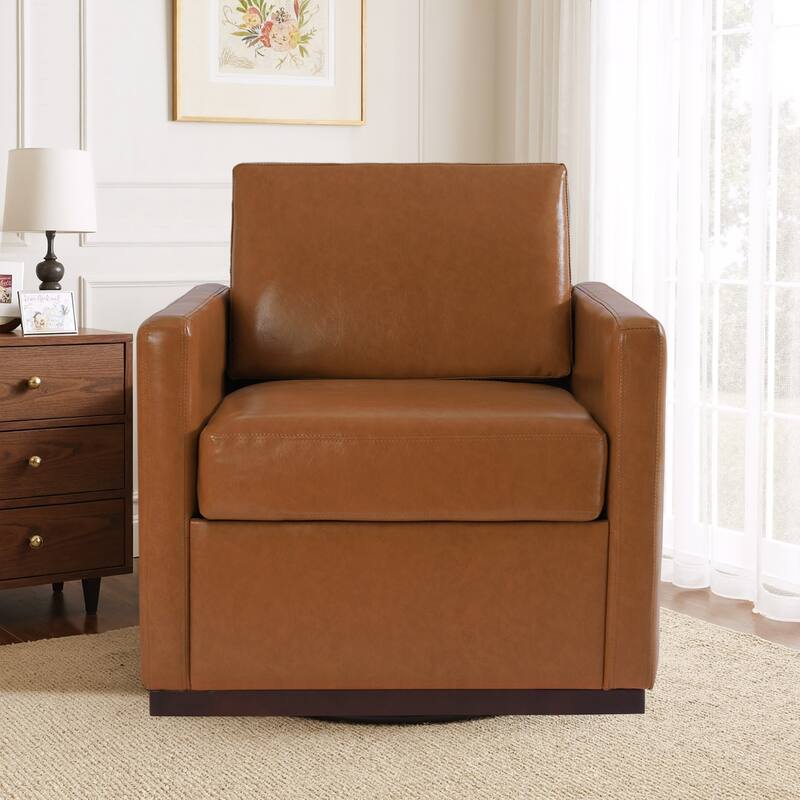 Modern Upholstered Swivel Accent Arm Chair