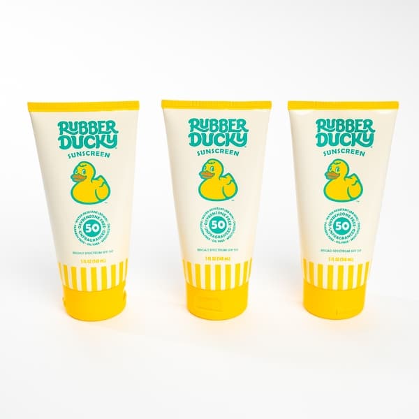 slide 2 of 4, Rubber Ducky SPF 50 - 5 oz. Lotion (3 Pack) - White