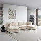 Linen U-Shape Modular Sectional Sofa with Ottoman - On Sale - Bed Bath ...
