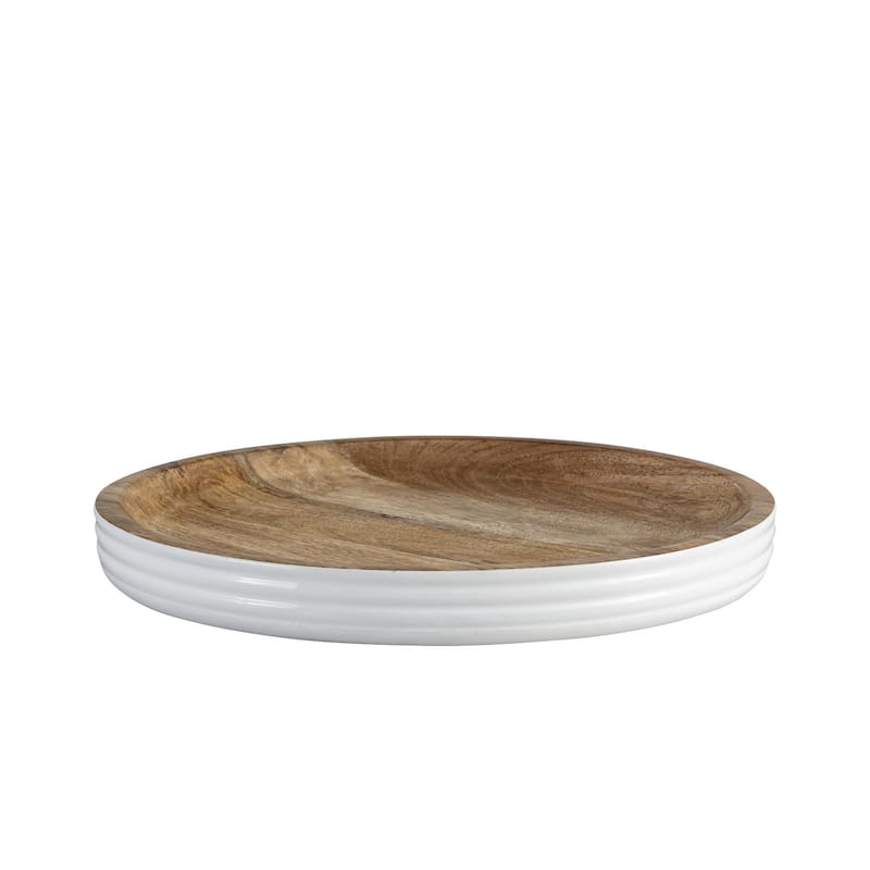 Mango Wood Round Platters Set Of 2