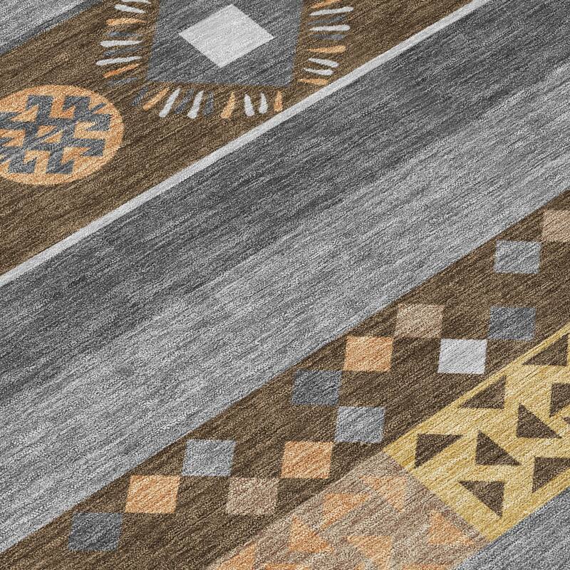 Machine Washable Indoor/ Outdoor Global Tuca Chantille Rug