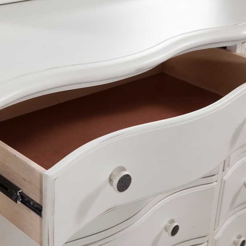 Roanoke 6-drawer Dove White Bureau