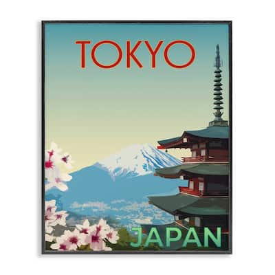 Stupell Vintage Tokyo Scenery Framed Giclee Art Design By Victoria Barnes