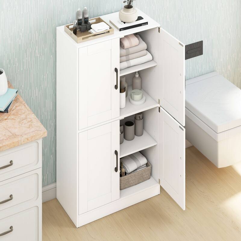 Costway Bathroom Cabinet with Doors & Adjustable Shelves Storage - See Details