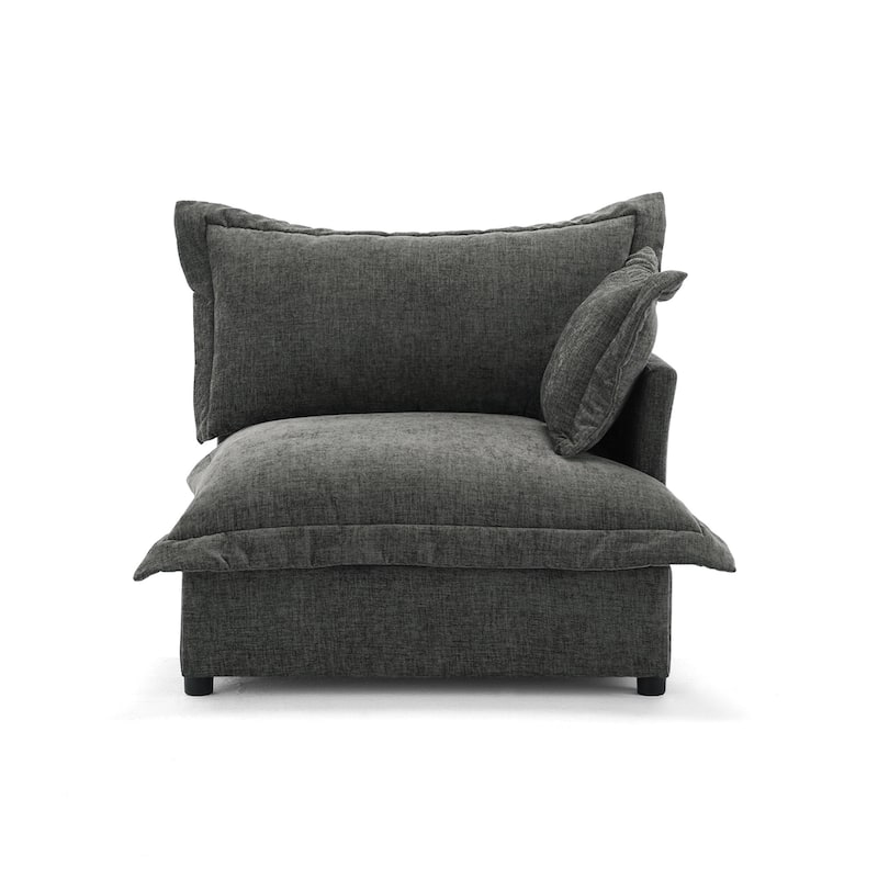 40"W Oversized Upholstered Chenille Comfy Cloud Corner Accent Chair