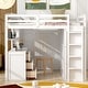 preview thumbnail 4 of 82, Solid Wood Loft Bed with Desk, Drawers, Shelves & Wardrobe