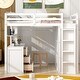 preview thumbnail 4 of 56, Twin size Loft Bed with Drawers, Desk and Wardrobe, Space-saving, White
