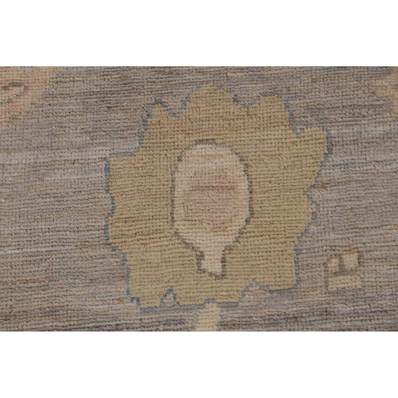 Hand Knotted Oriental 100% Wool Carpet Transitional All-Over Greys & Charcoal Oushak Area Rug - 11' 8'' X 8' 11''