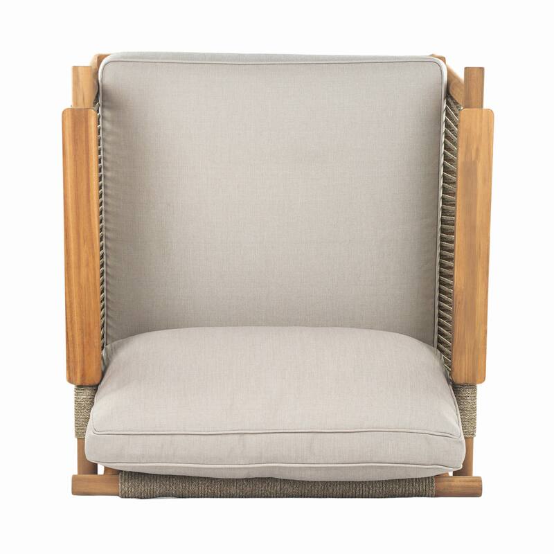 Christopher Knight Home - Sumbawa Outdoor Club Chair with Stylish Rope Design Set of 2