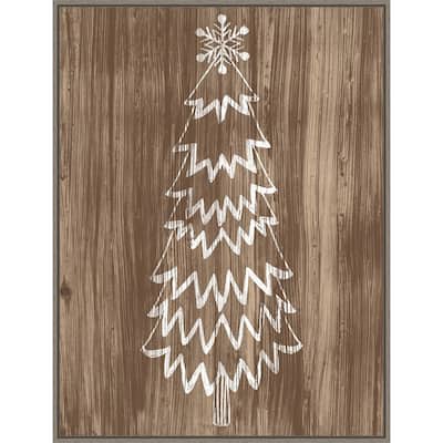 Barnwood Wonderland VIII Tree by June Erica Vess Framed Canvas Wall Art