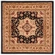 preview thumbnail 89 of 135, SAFAVIEH Lyndhurst Feryal Traditional Oriental Medallion Rug 6' Square - Black/Beige