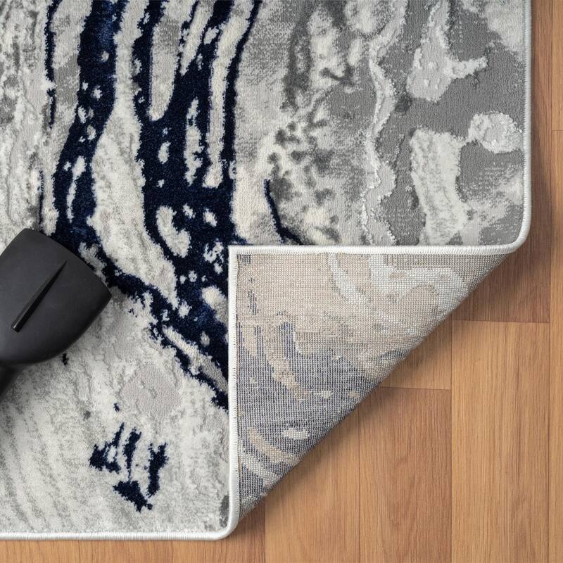 Luxe Weavers Marble Swirl Area Rug, Stain-Resistant Carpet