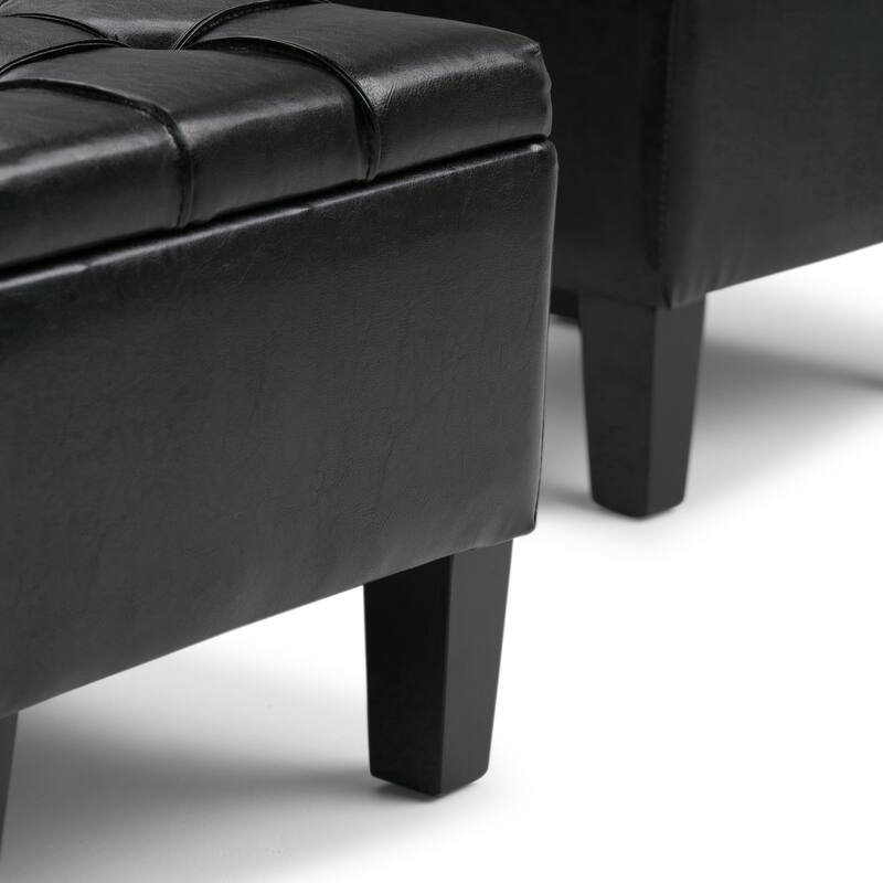 WYNDENHALL Lancaster 44 inch Wide Contemporary Rectangle Storage Ottoman