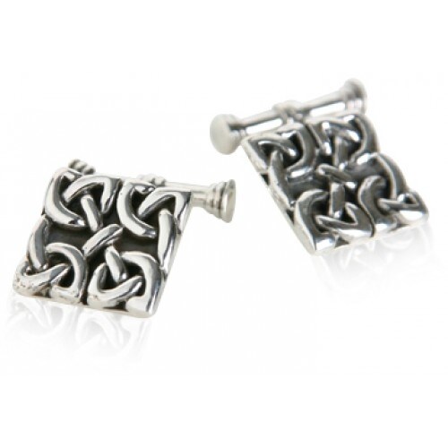 Cuff-Daddy Domed Malachite Cufflinks with Sterling Silver Plate with Presentation Box