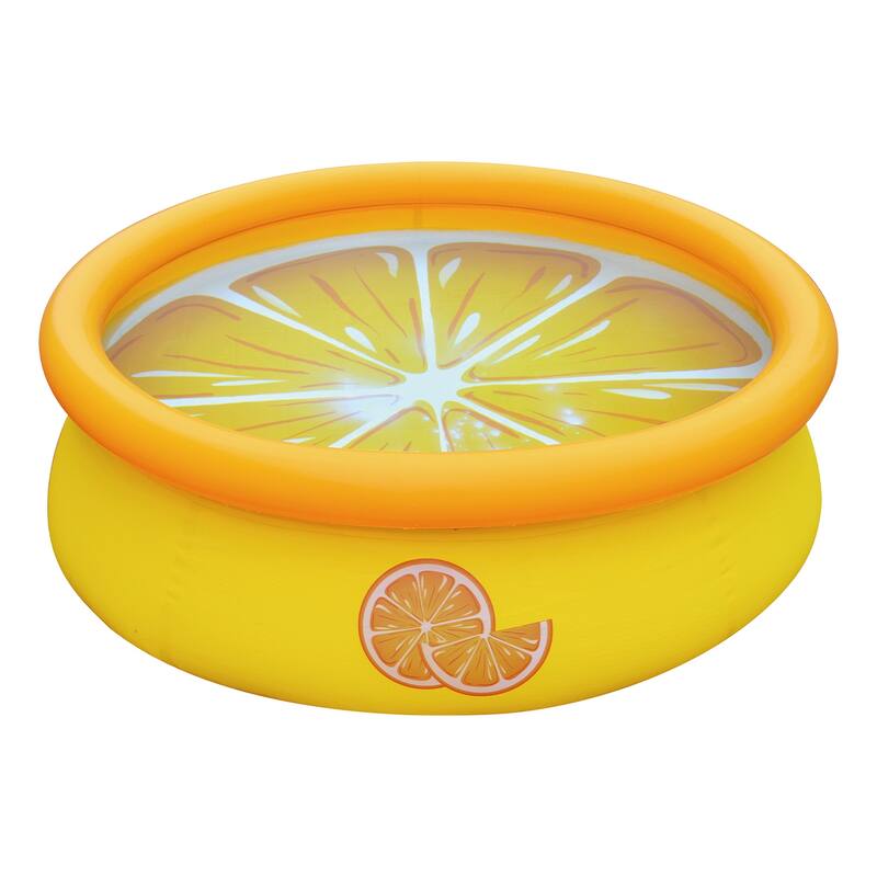 JLeisure Prompt Set & Orange Inflatable Outdoor Backyard Swimming Pool (2 Pack) - 11.62