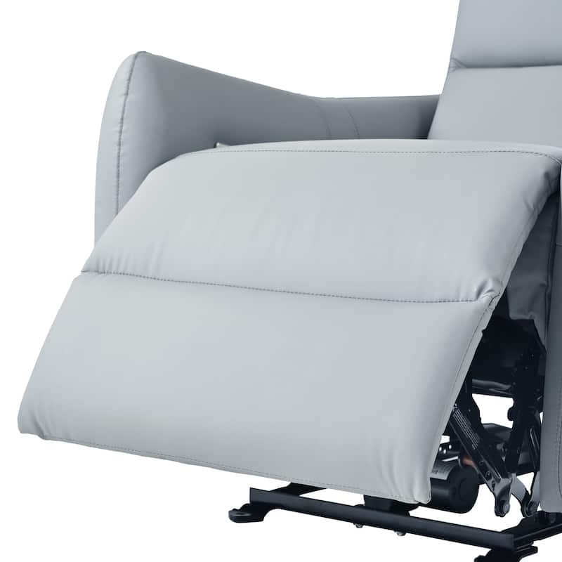 PU Leather Wall Hugger Recliner Chair with USB and Type-C Ports, Power Button Recline, and 330 lbs Capacity