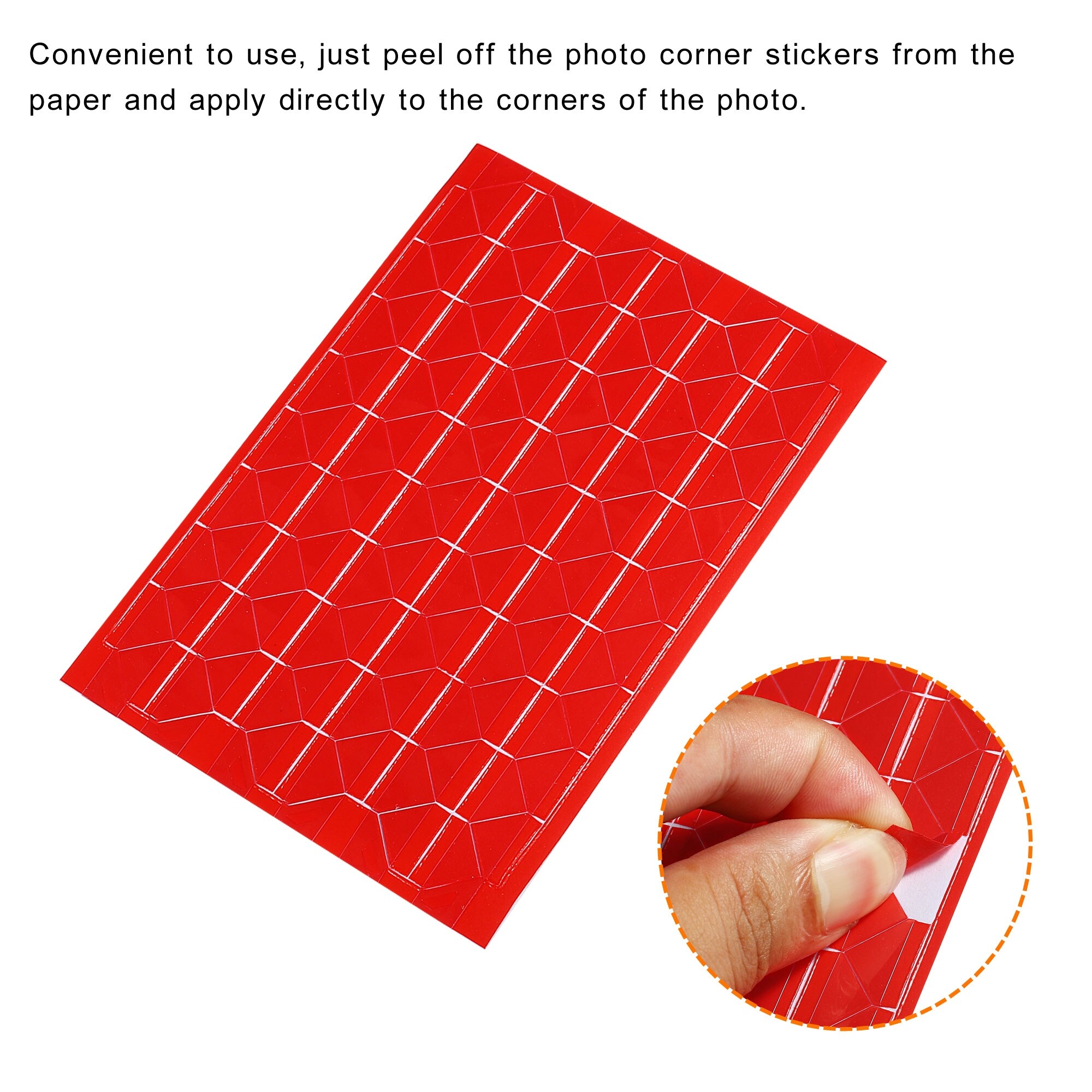 Photo Corner Sticker, PVC Self Adhesive Pictures Mounting Label