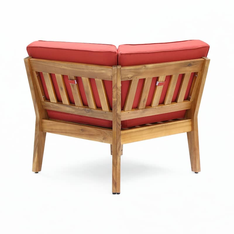 Outdoor CORNER AND COFFEE TABLE, RED