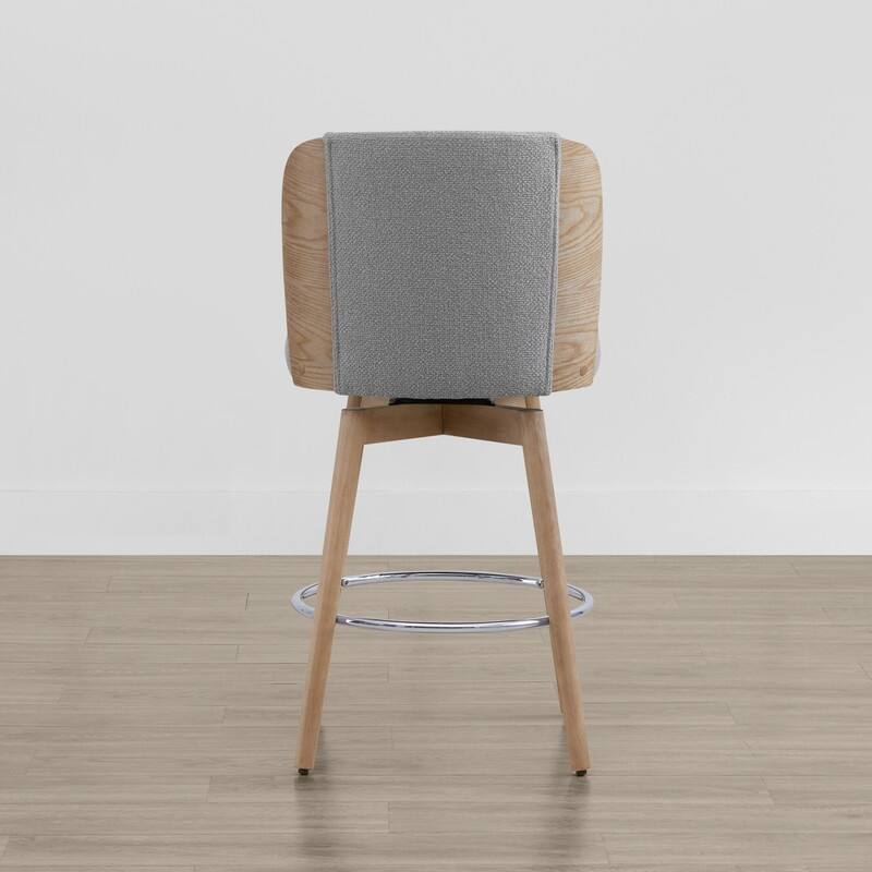 Ryan Swivel Counter Height Bar Stools with Bentwood Back