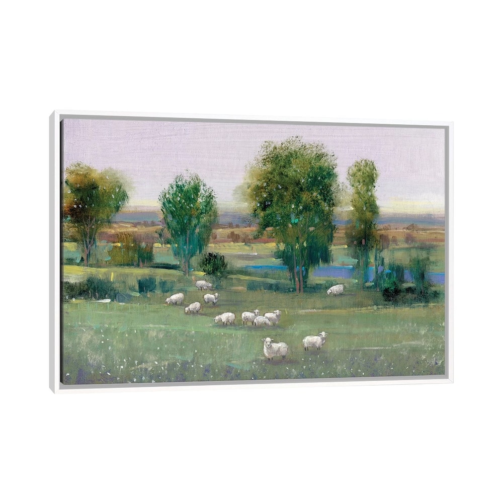 iCanvas "Field Of Sheep I" by Tim OToole Framed Canvas Print