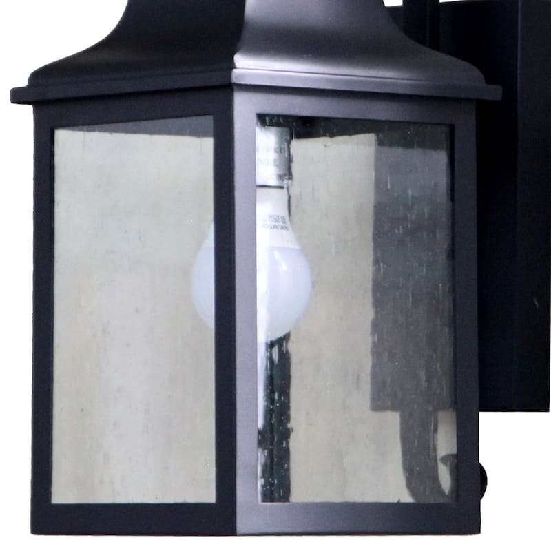 Morgan 1 Light Exterior Wall Lamp in Black Finish