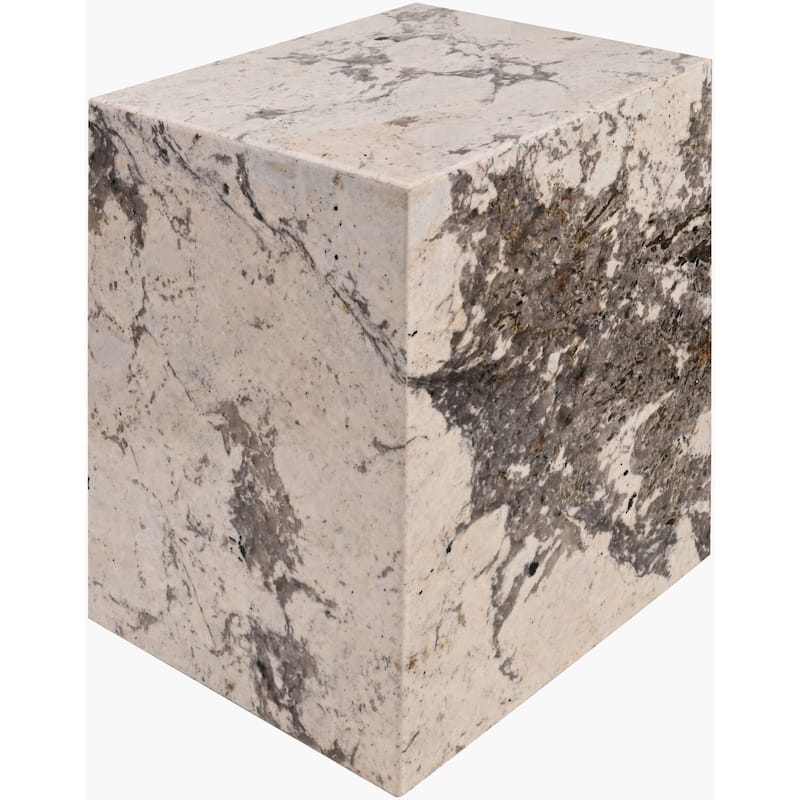 Livabliss Taryn End Table - Cream/Grey