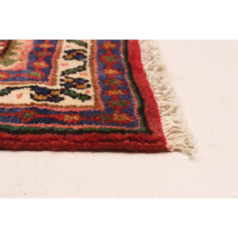 ECARPETGALLERY Hand-knotted Anadol Red Wool Rug - 3'6 x 9'5