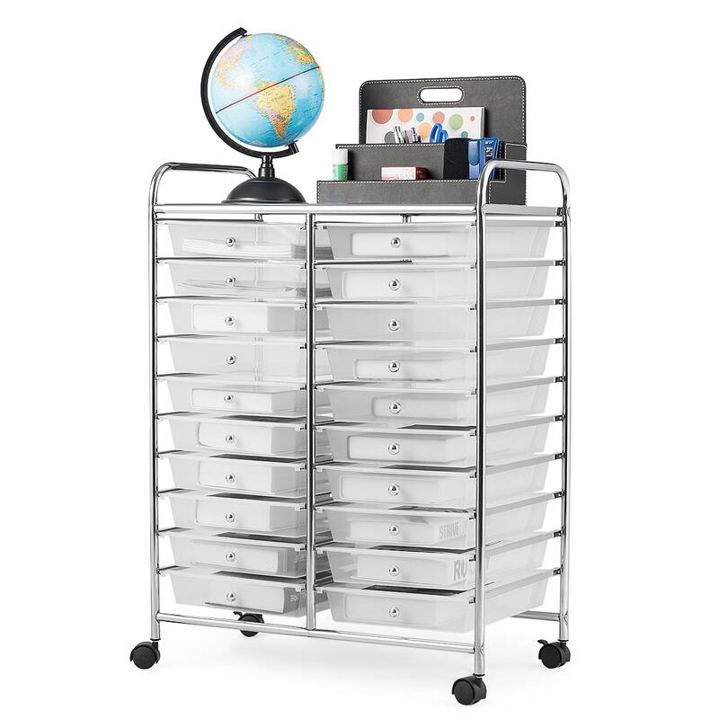 Costway 20 Drawers Rolling Cart Storage Scrapbook Paper Studio - See Details