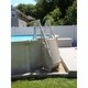 preview thumbnail 6 of 4, Vinyl Works AF Adjustable 24 Inch Gated Entry Above Ground Pool Ladder, White - 77