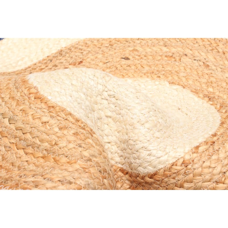 ECARPETGALLERY Braided Weave Palas Denizli Cream Jute Rug - 2'11 x 2'11